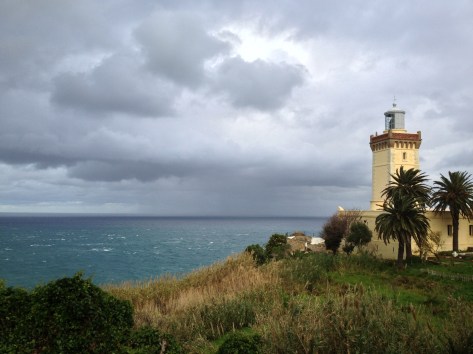 The 'blue' part is the Atlantic, the 'aqua-blue' part is the Mediterranean.