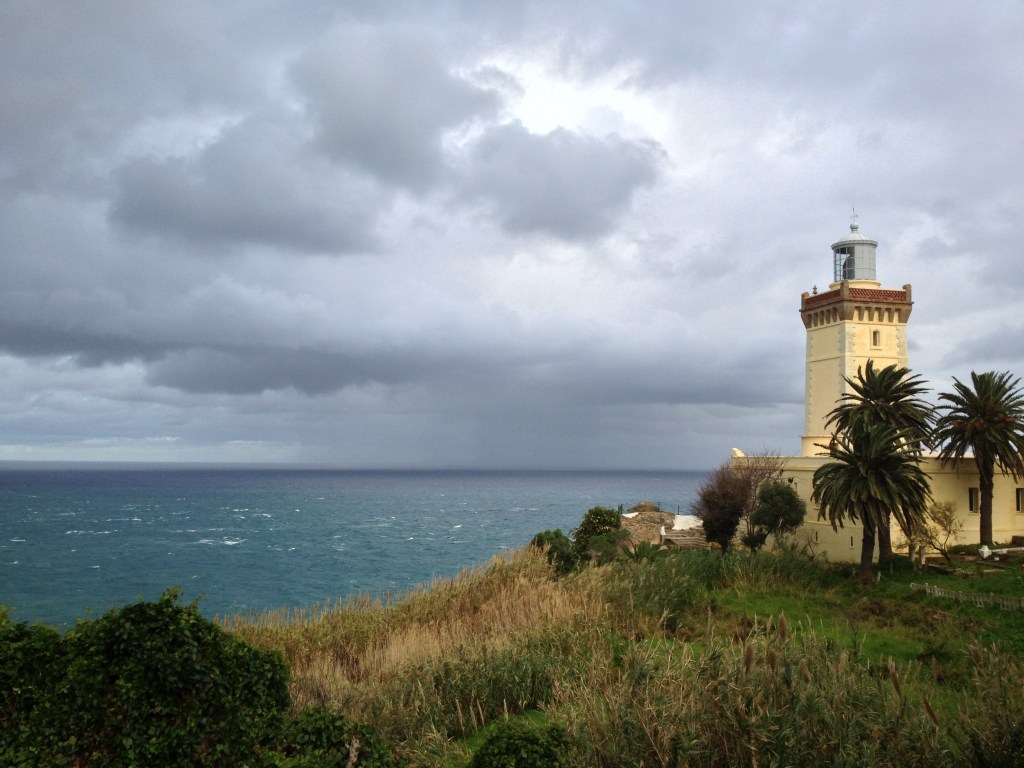 The 'blue' part is the Atlantic, the 'aqua-blue' part is the Mediterranean.