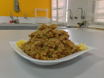 Delicious hill of fried rice.