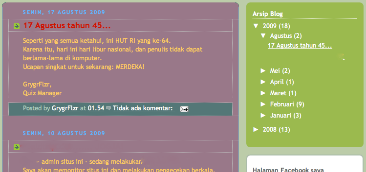 My very first blog, back in Elementary. :p