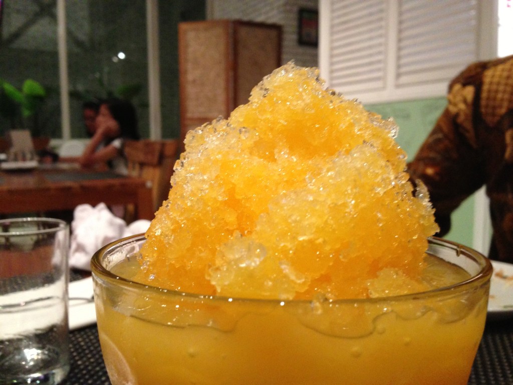 Tasty snow tastes tasty.