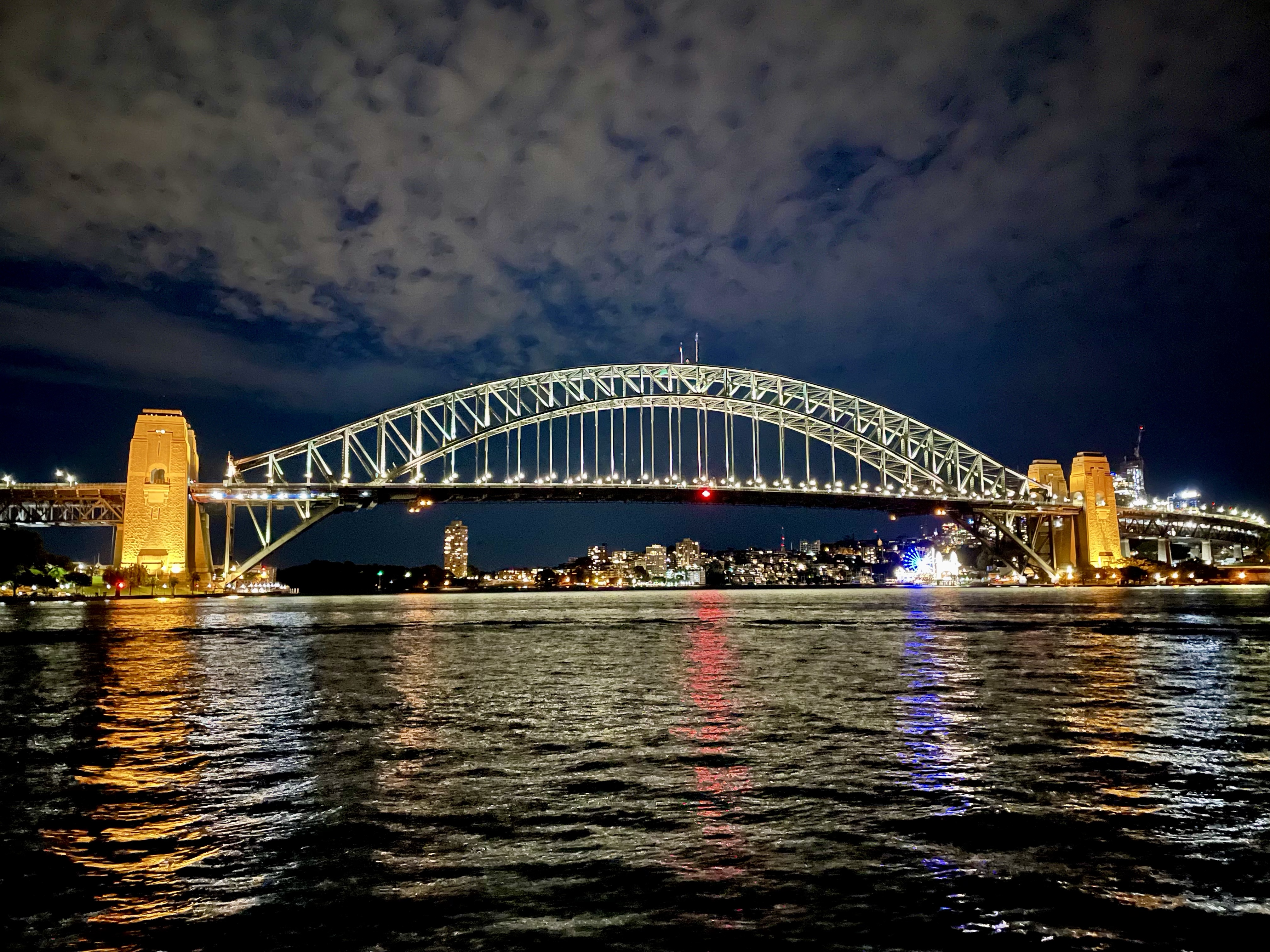 Facing The Bridge (at night)